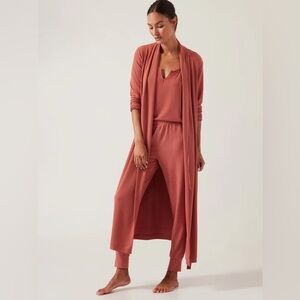 Athleta Wind Down Sleep Robe- Muted Red